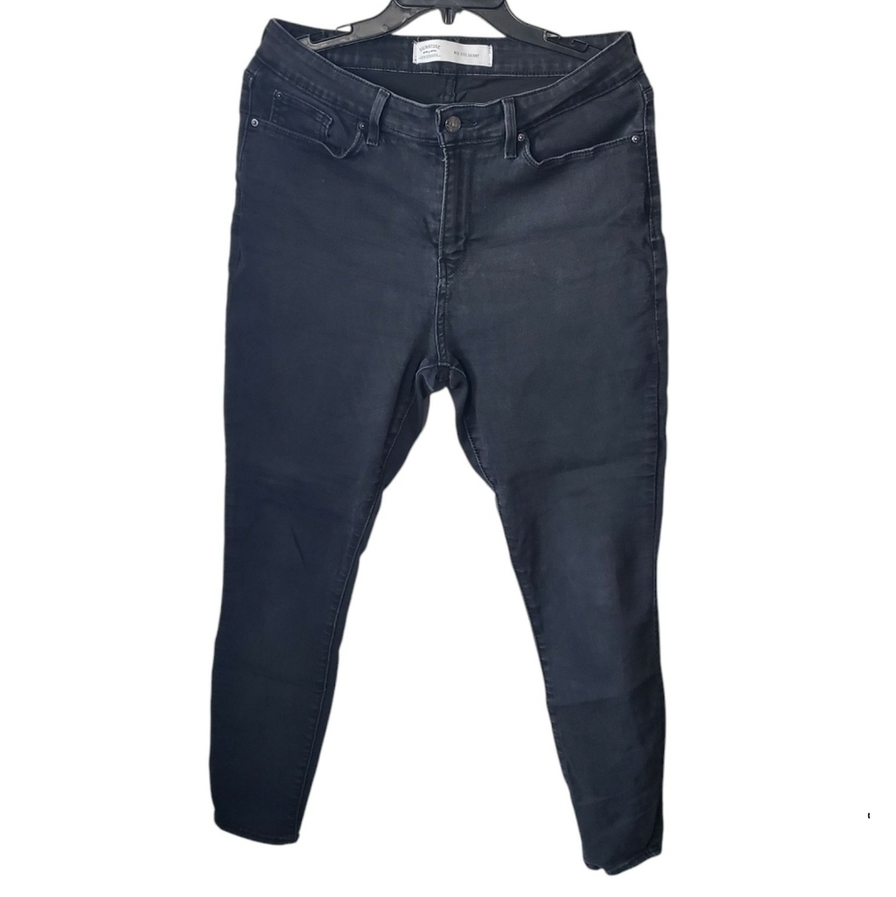 LEVI Black Mid Rise Skinny Jeans | Mens 32 x 30